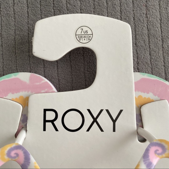 NEW ROXY Logo Flip Flops - Picture 4 of 7